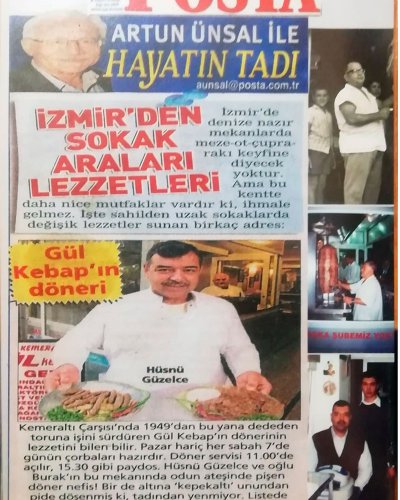 Gül Kebap Posta Gazetesi Artun ÜNSAL
