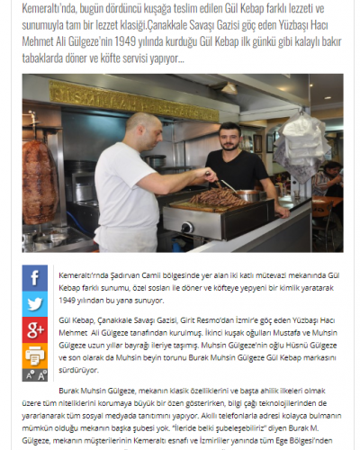 Gül kebap egede son söz