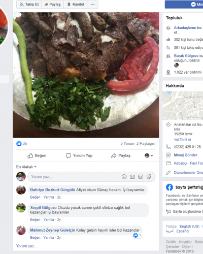 Gül Kebap facebook