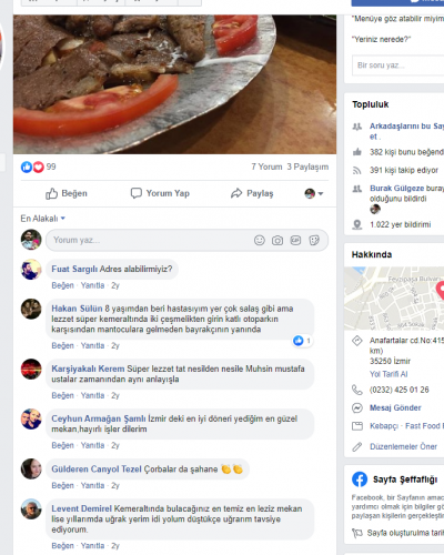 Gül Kebap facebook