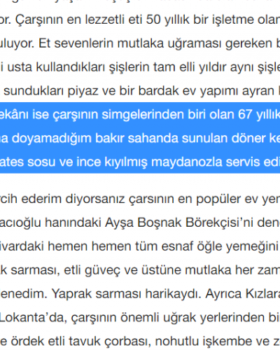 Gül kebap Hürriyet Seyahat